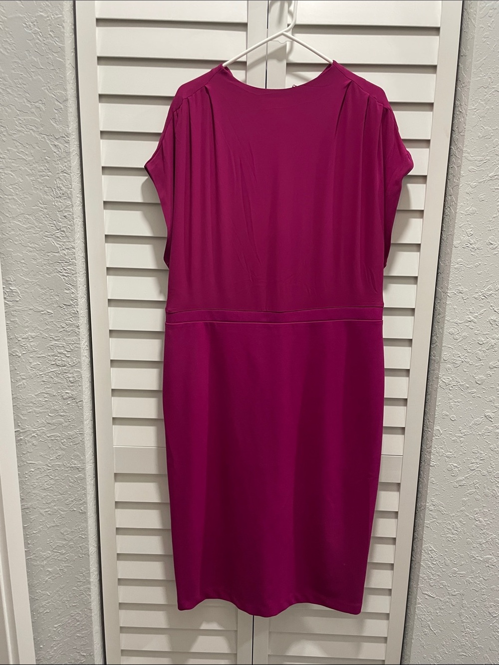 Express Fuchsia Midi Sheath Dress